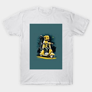 dog riding a scooter T-Shirt